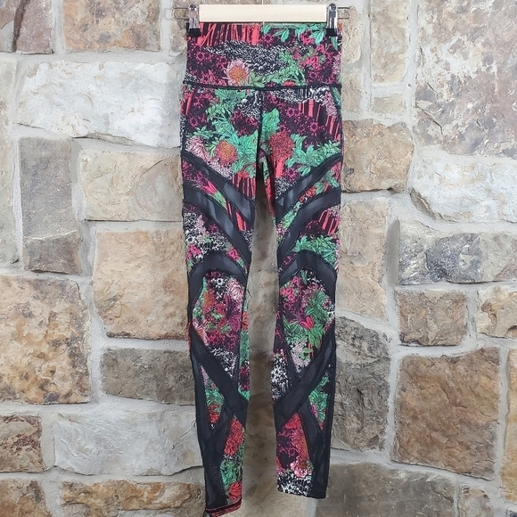 LULULEMON 4 Zen Garden Wunder Under Hi Rise Tights Mesh 28 - Picture 2 of 13